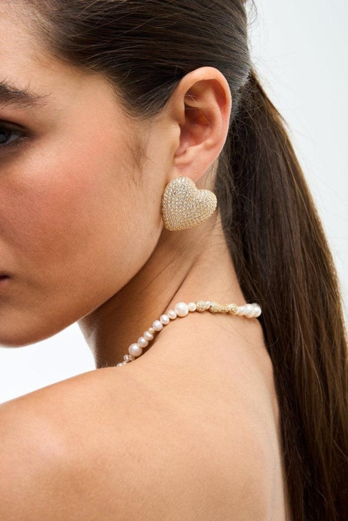 Joolz By Martha Calvo Pave Amor Earrings
