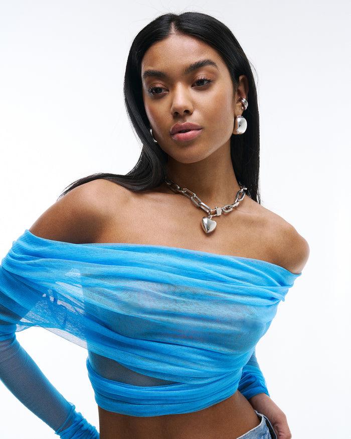 Joolz By Martha Calvo Rhodium Heart Chain Necklace