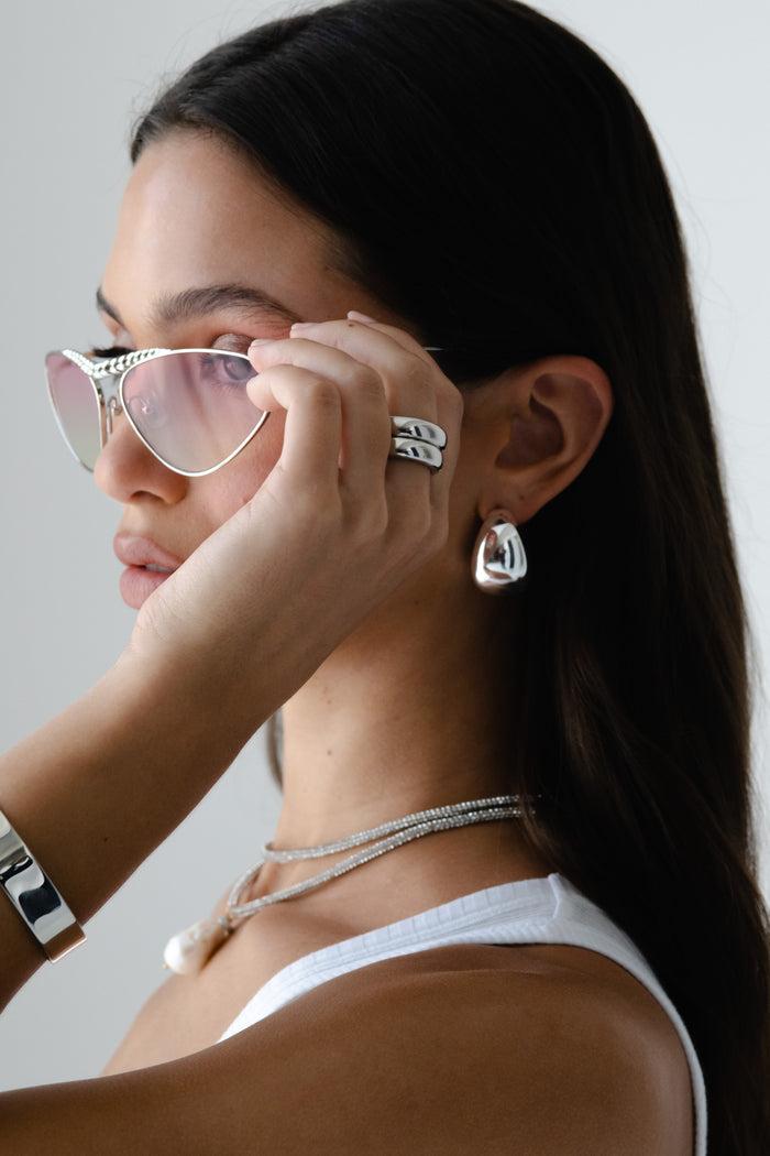 Joolz By Martha Calvo Rhodium Jordyn Hoops