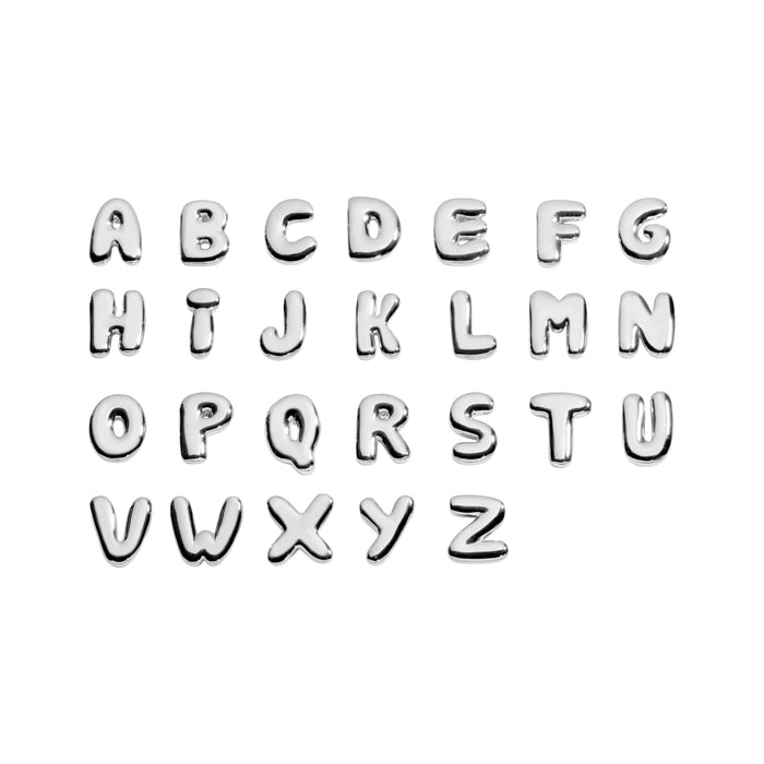 Joolz By Martha Calvo Rhodium Bubble Letter Necklace