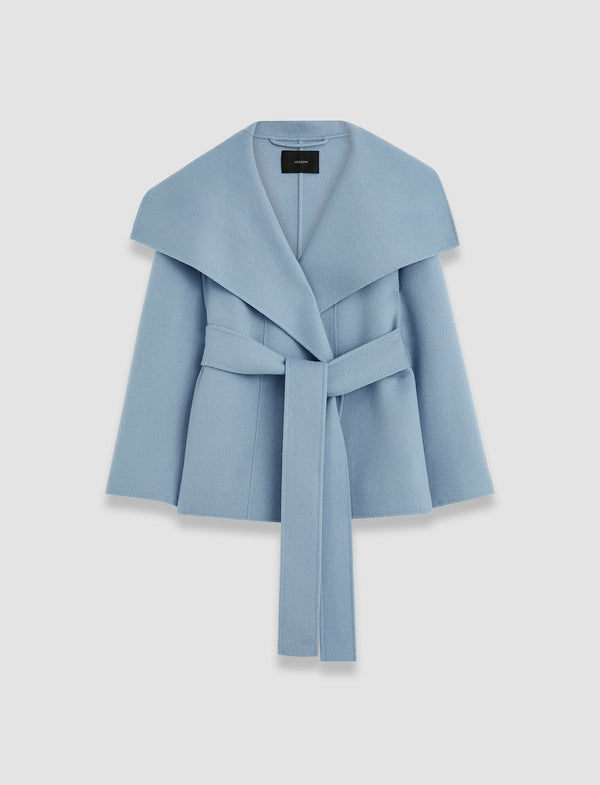 joseph Adrienne Double Face Cashmere Jacket Faded Sky