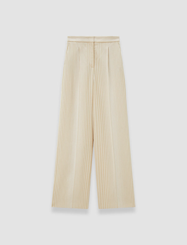 joseph Alanel Embroidered Stripes Trousers Affogato/Ivory