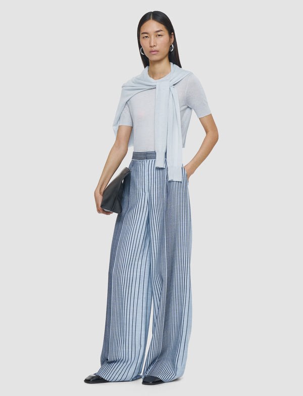 Joseph Alanel Embroidered Stripes Trousers Oxford Blue/Cobalt
