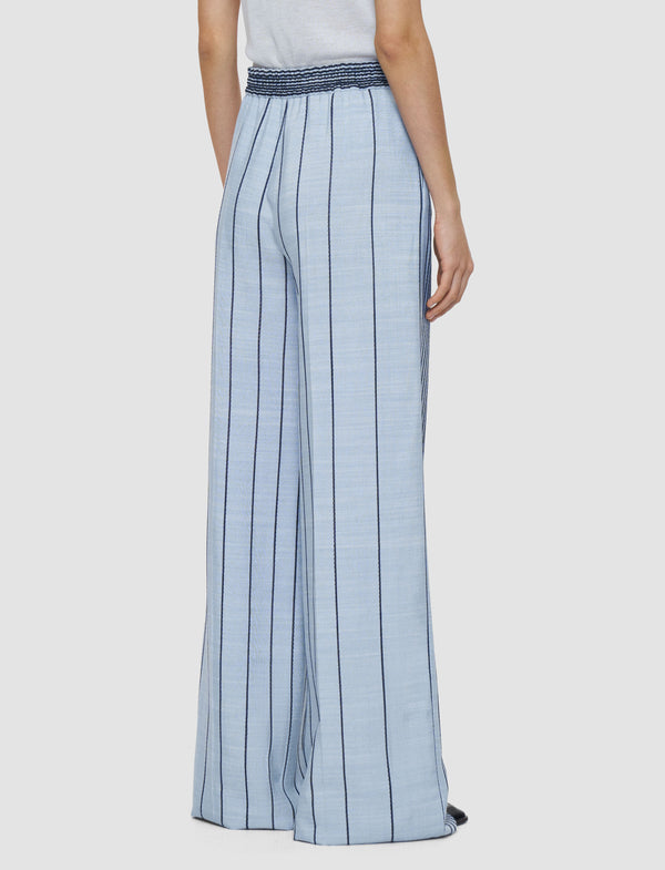 Joseph Alanel Embroidered Stripes Trousers Oxford Blue/Cobalt