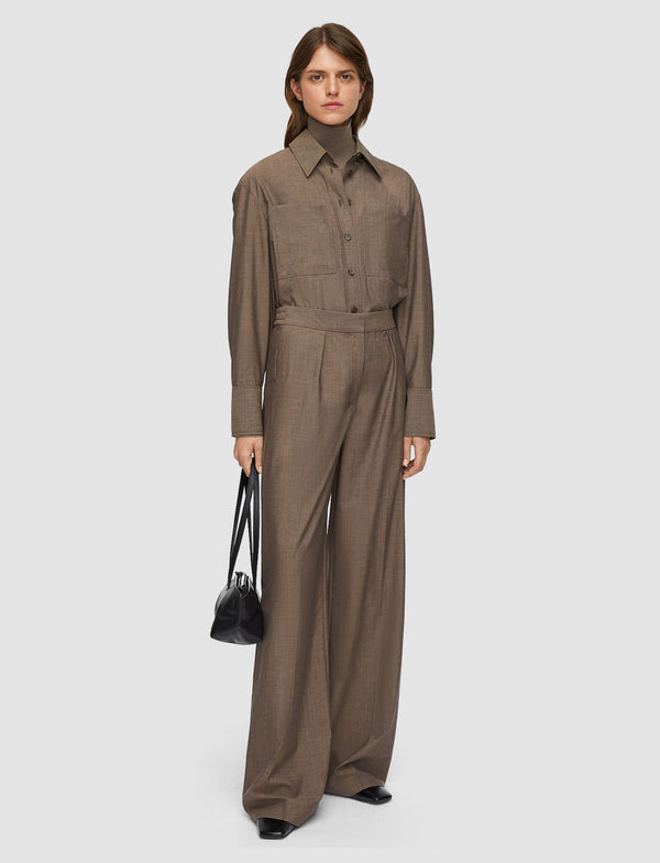 Joseph Alanel Light Wool Tailoring Trousers Mushroom