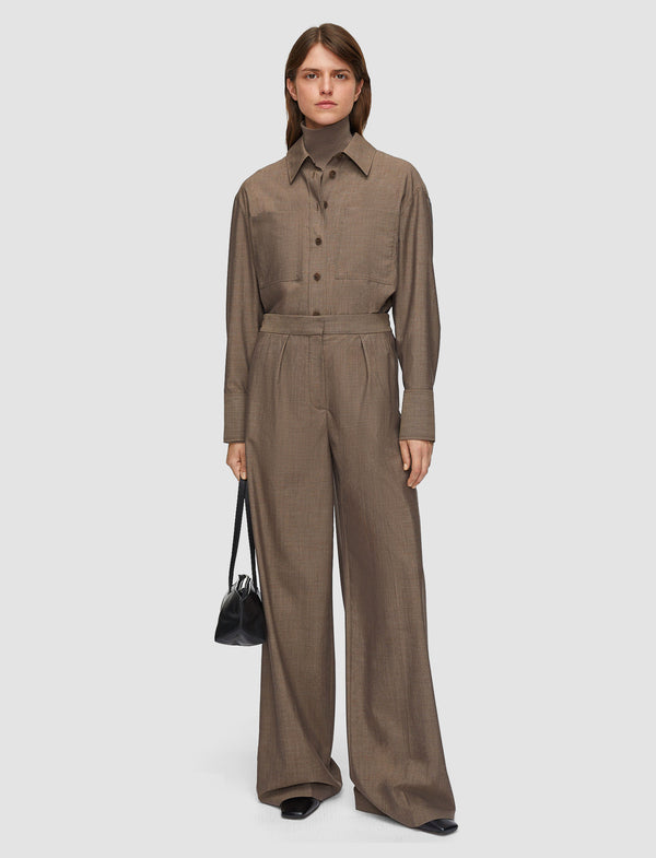 Joseph Alanel Light Wool Tailoring Trousers Mushroom