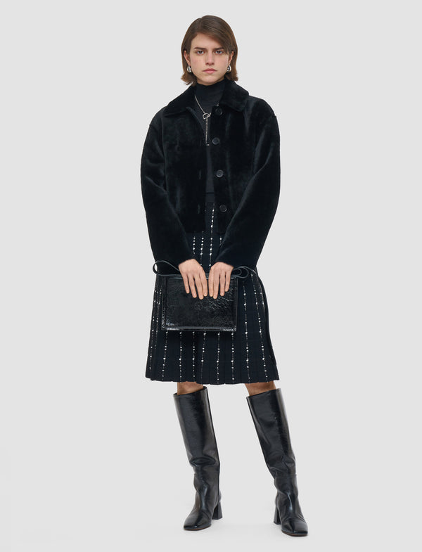 Joseph Alloway Reversible Soft Shearling Jacket Black