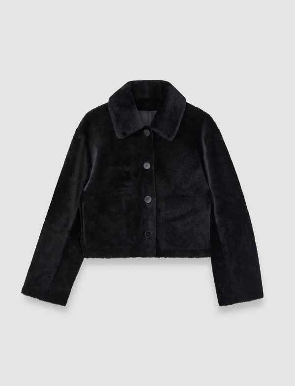 joseph Alloway Reversible Soft Shearling Jacket Black
