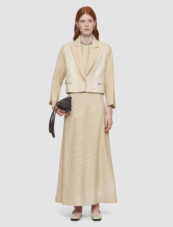 Joseph Berlier Embroidered Stripes Jacket Affogato/Ivory