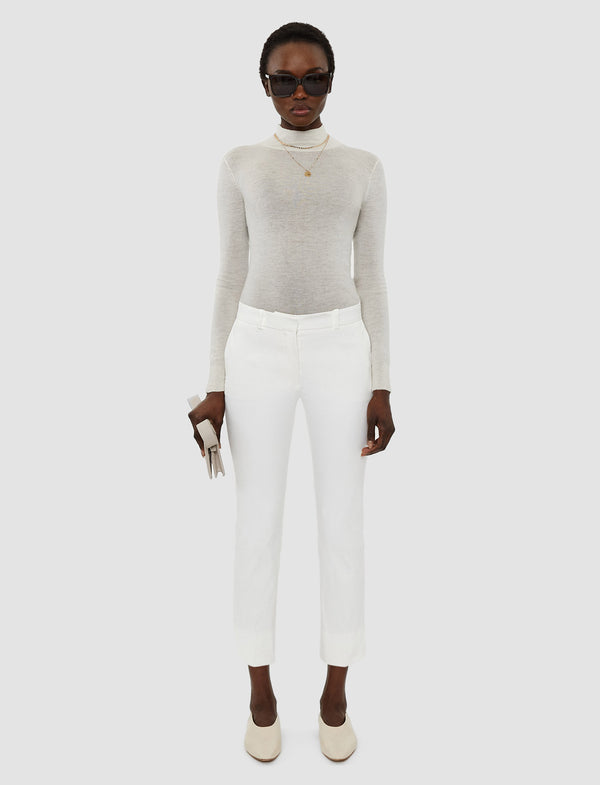 Joseph Bing Court Light Gabardine Stretch Trousers White