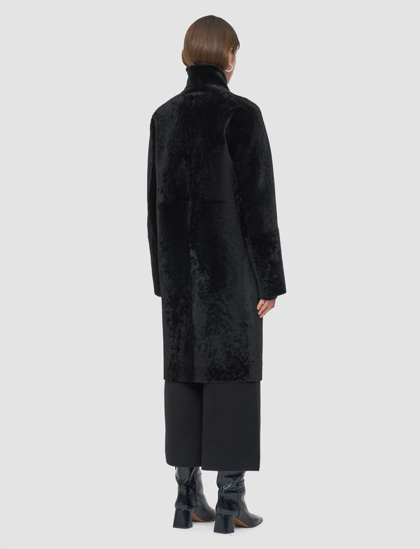 Joseph Britanny Reversible Soft Shearling Coat Black