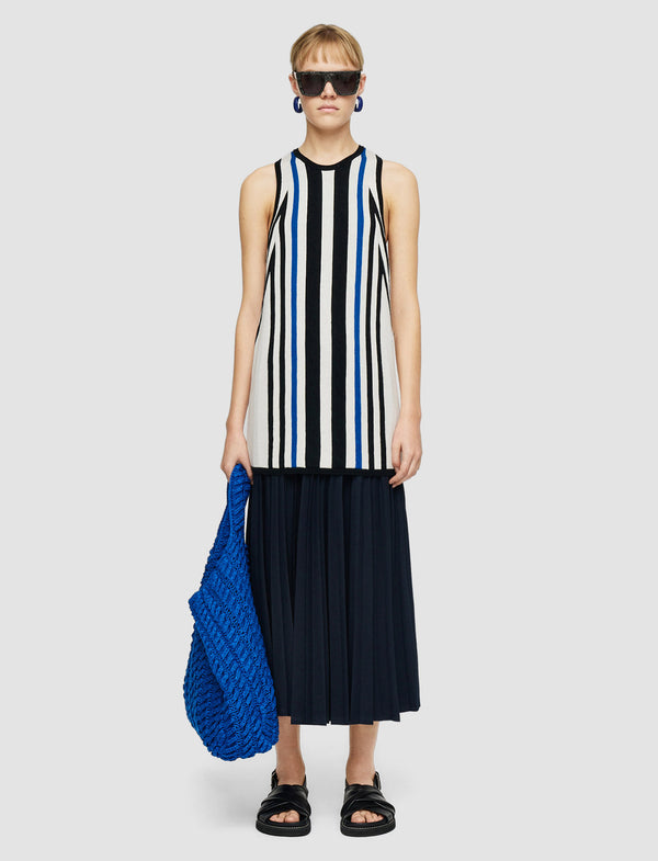 Joseph Cretto Jacquard Knitted Tank Top Ivory Combo