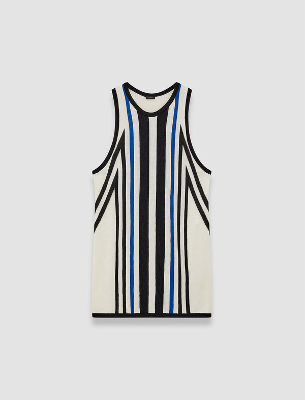 joseph Cretto Jacquard Knitted Tank Top Ivory Combo