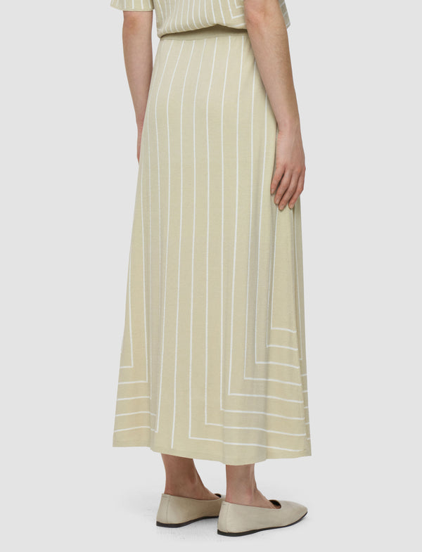 Joseph Geometric Jacquard Silk Blend Skirt Affogato/Ivory