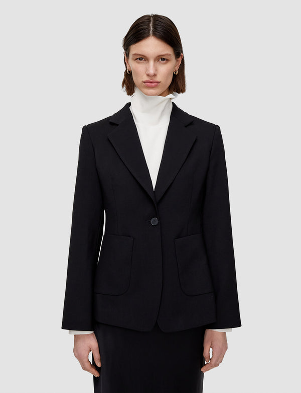 Joseph Glenview Tailoring Wool Stretch Jacket Black