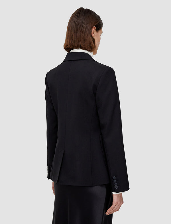 Joseph Glenview Tailoring Wool Stretch Jacket Black