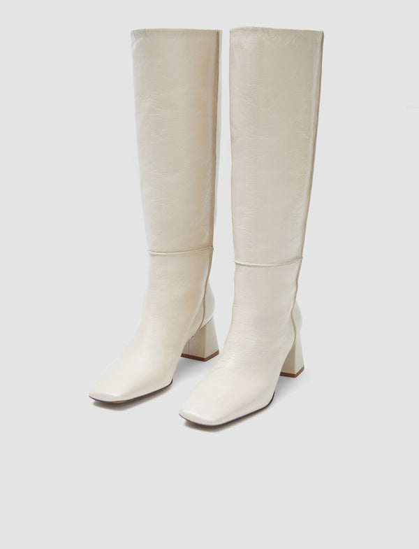 Joseph Heeled Knee High Patent Leather Boots Affogato