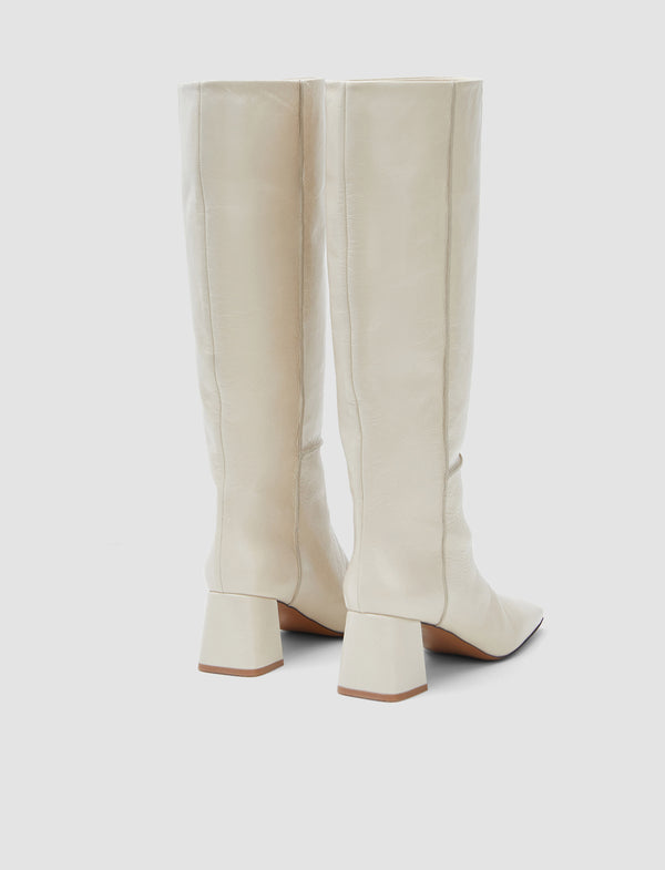 Joseph Heeled Knee High Patent Leather Boots Affogato