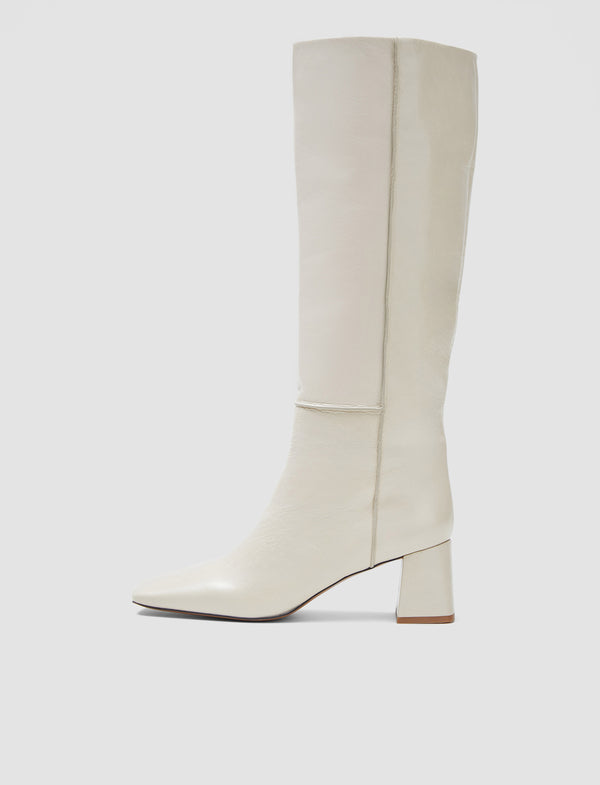 joseph Heeled Knee High Patent Leather Boots Affogato