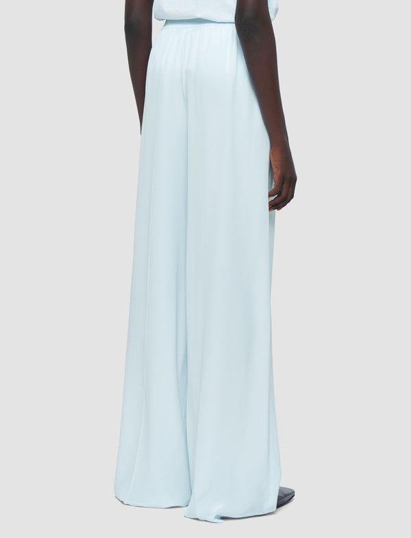 Joseph Hulin Crepe De Soie Silk Trousers Oxford Blue