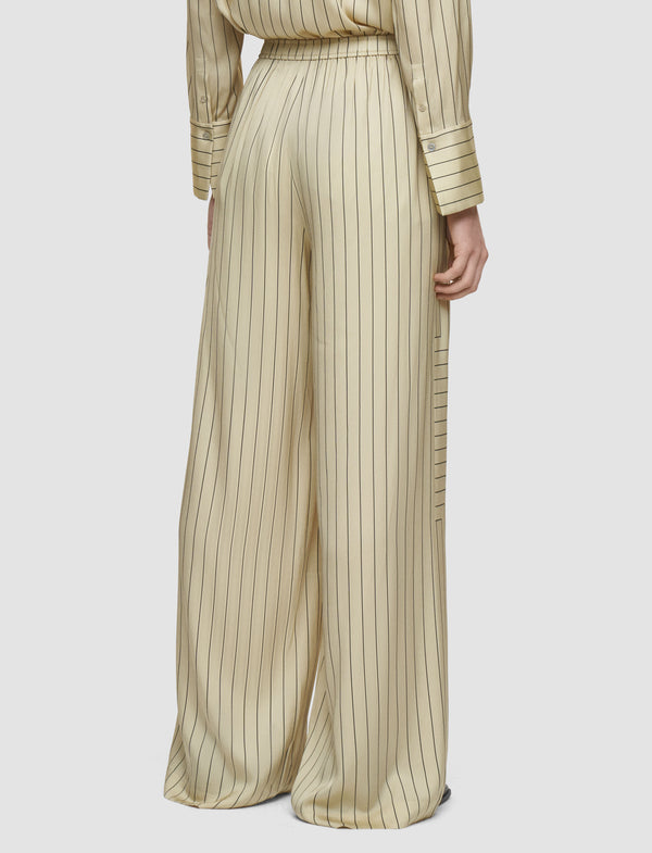 Joseph Hulin Geometric Print Silk Trousers Affogato/Black