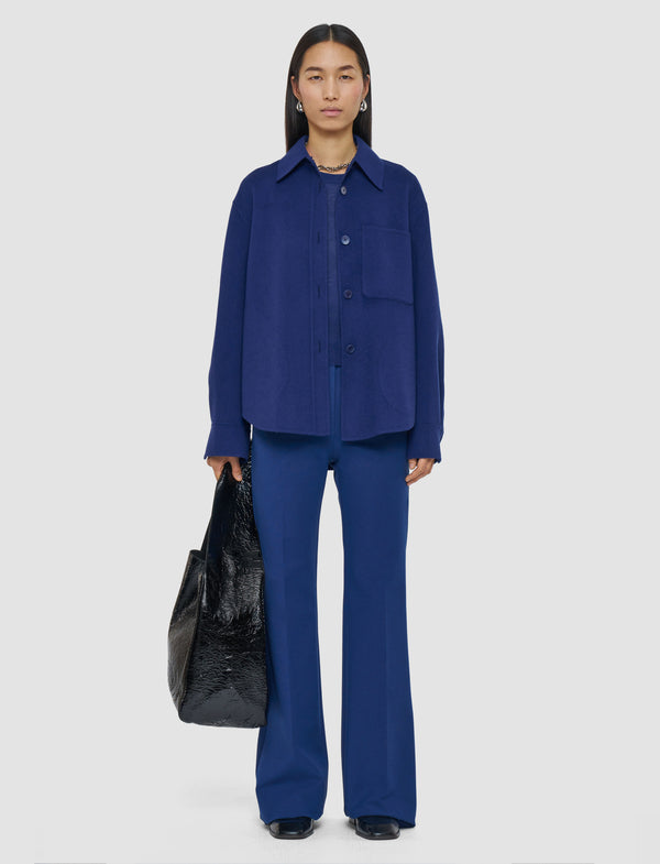 Joseph Jelia Light Double Face Wool Overshirt Cobalt