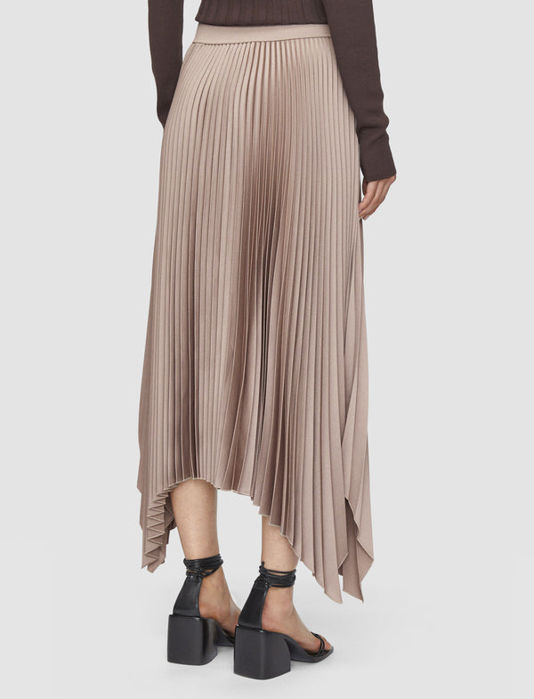 Joseph Ade Knit Weave Plissé Skirt Escargot