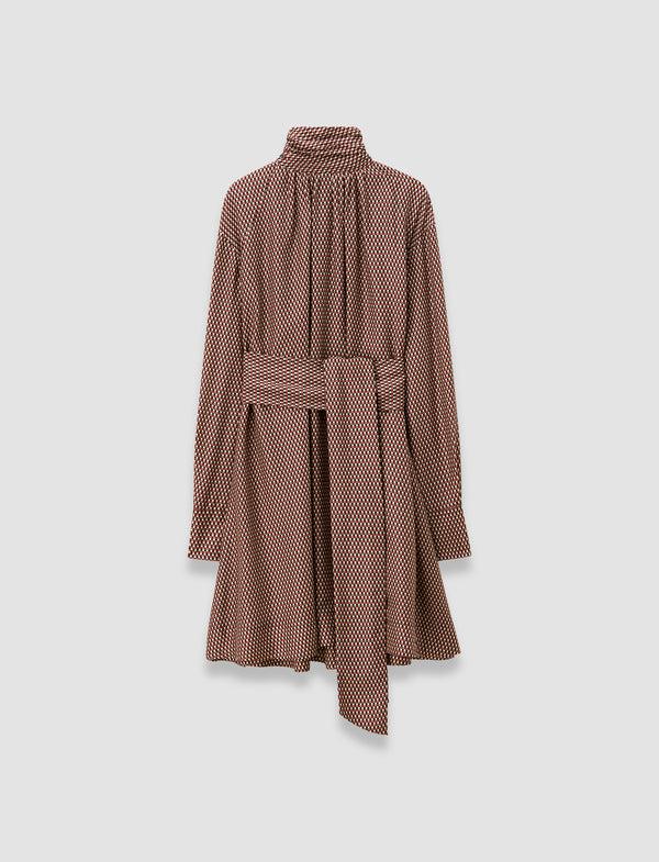 joseph Agata Printed Silk Blend Dress Ruby Combo