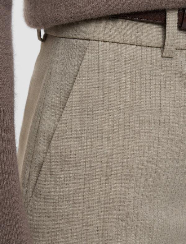 Joseph Alana Melange Wool Trousers Affogato