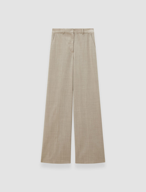 joseph Alana Melange Wool Trousers Affogato
