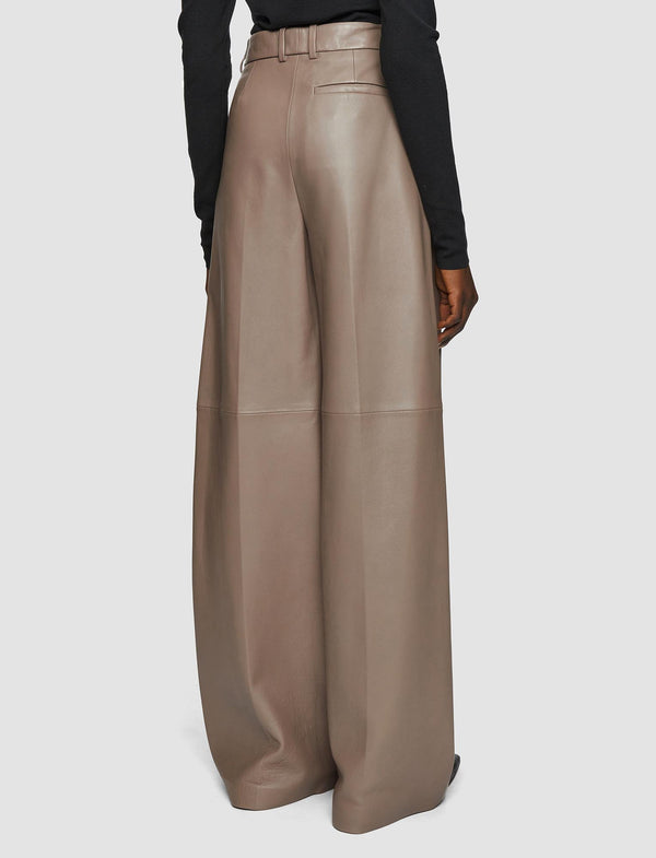 Joseph Alana Nappa Leather Trousers Escargot