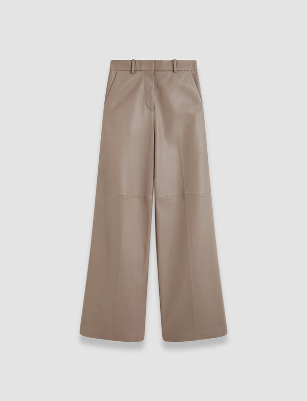 joseph Alana Nappa Leather Trousers Escargot