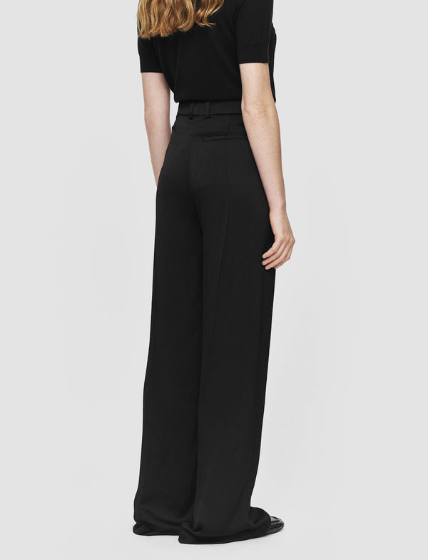 Joseph Alana Textured Viscose Trousers Black