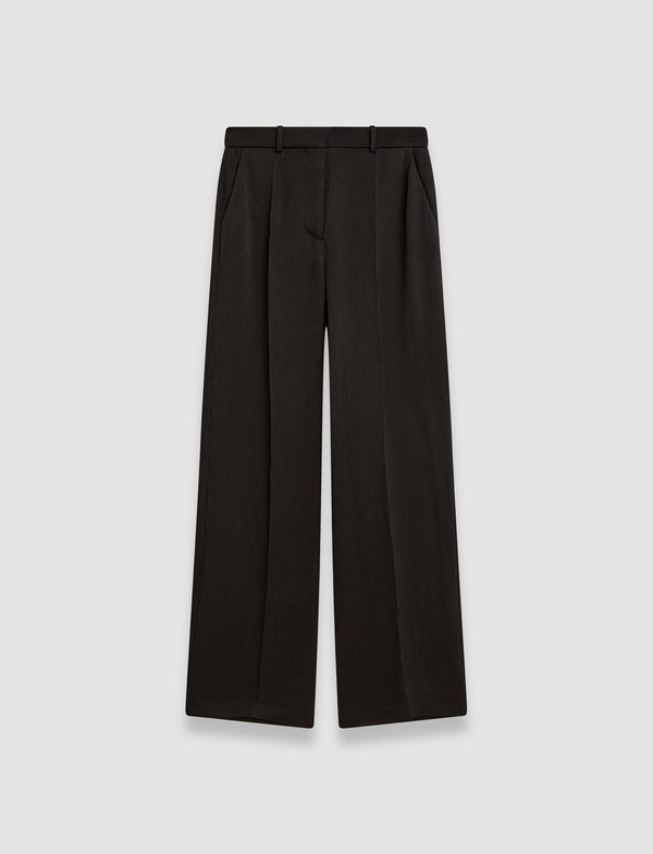joseph Alana Textured Viscose Trousers Black