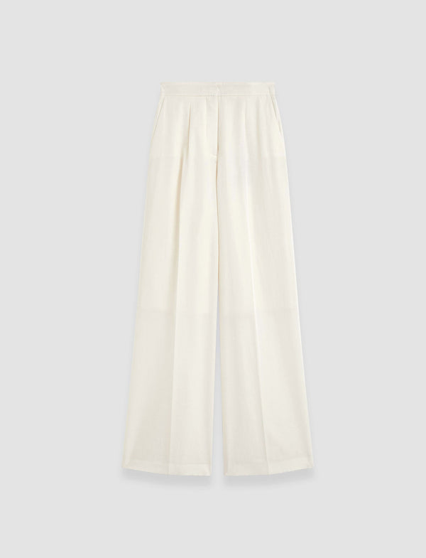 joseph Alanel Soft Cotton Silk Trousers Ivory