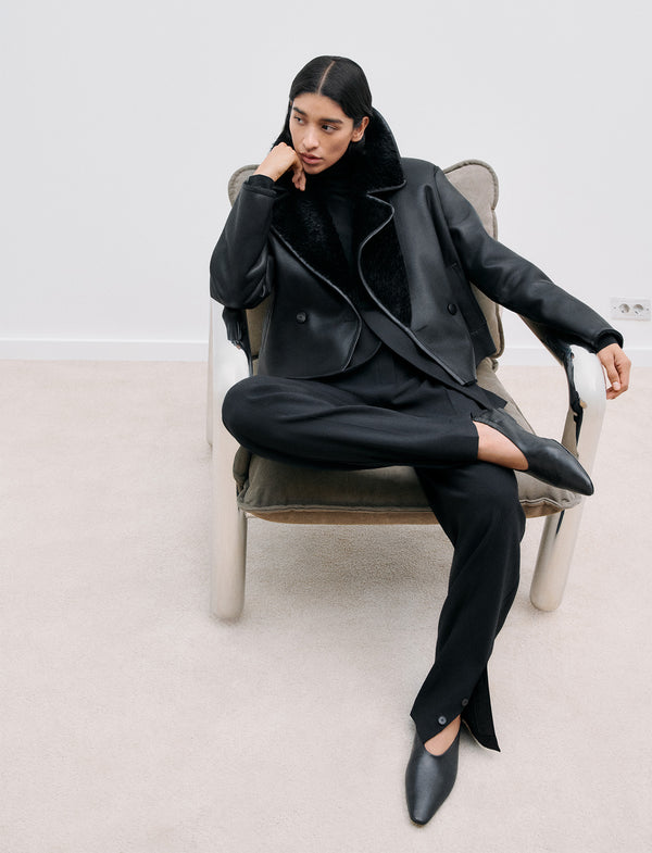 Joseph Alexis Fluid Twill Wool Trousers Black