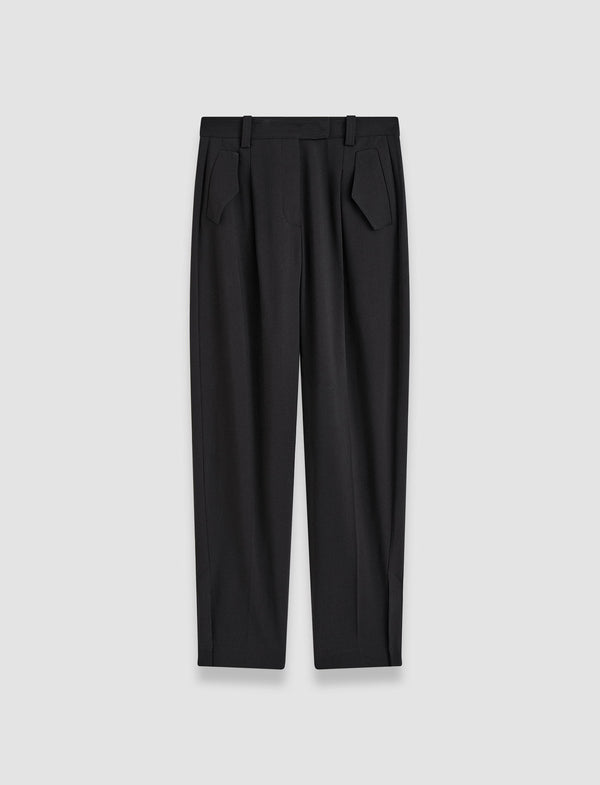 joseph Alexis Fluid Twill Wool Trousers Black