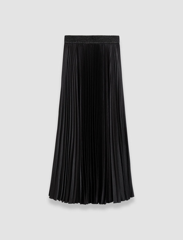 joseph Amelie Pleated Lurex Skirt Black