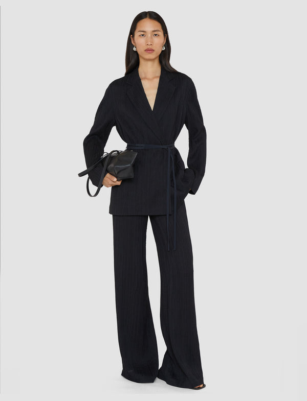 Joseph Amelot Pleat Jacquard Jacket Black