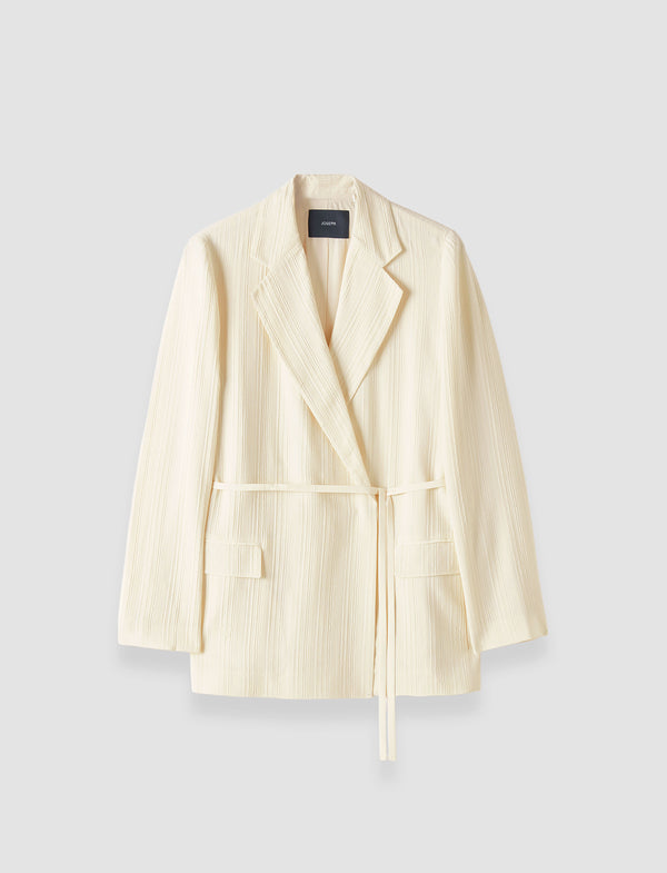 joseph Amelot Pleat Jacquard Jacket Seashell