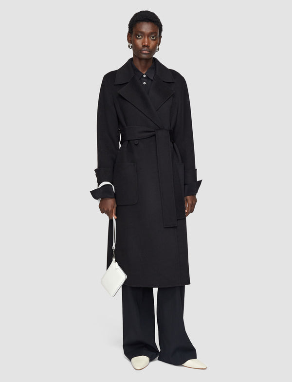 Joseph Arline Double Face Cashmere Coat Black