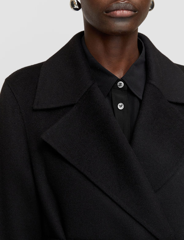 Joseph Arline Double Face Cashmere Coat Black