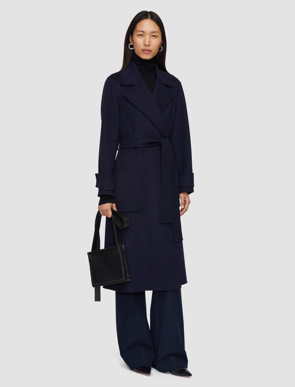 Joseph Arline Double Face Cashmere Coat Navy