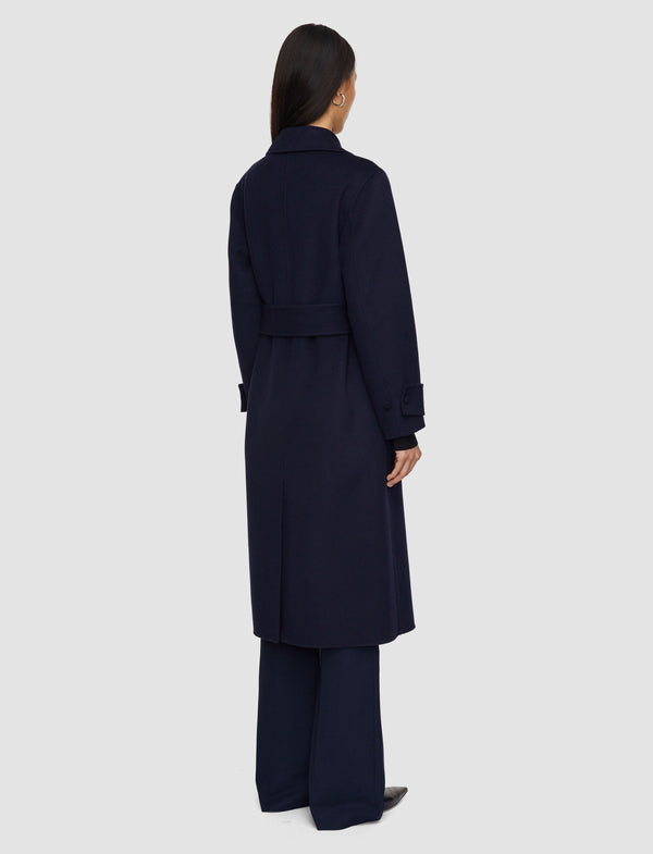 Joseph Arline Double Face Cashmere Coat Navy