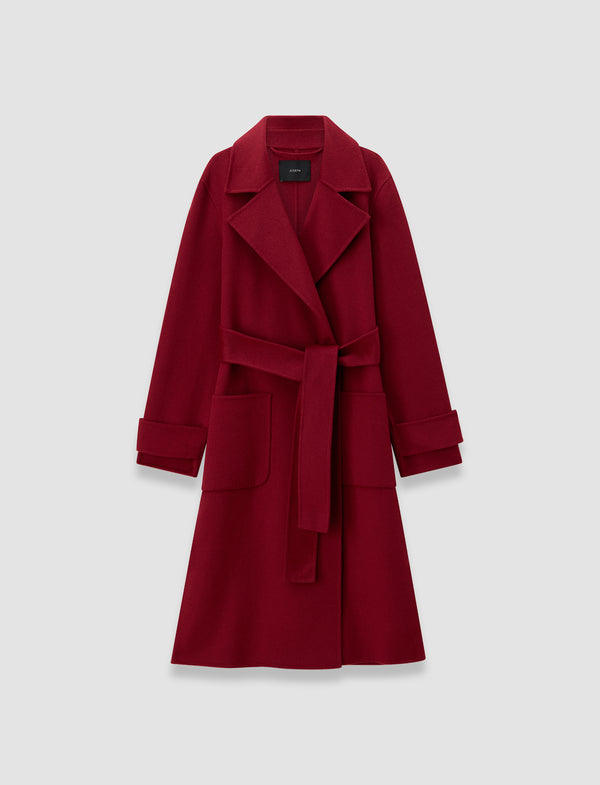 joseph Arline Double Face Cashmere Coat Ruby