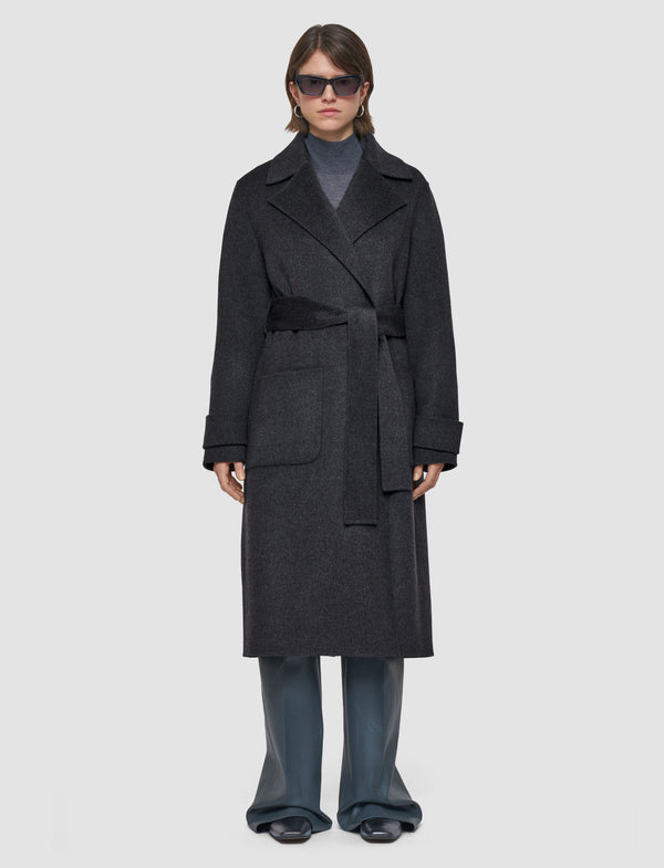Joseph Arline Double Face Cashmere Coat Smoke