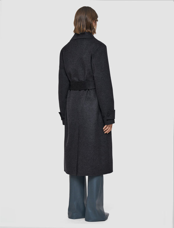 Joseph Arline Double Face Cashmere Coat Smoke