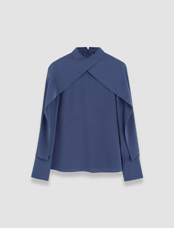 joseph Bailie Silk Crepe de Chine Blouse Harbour