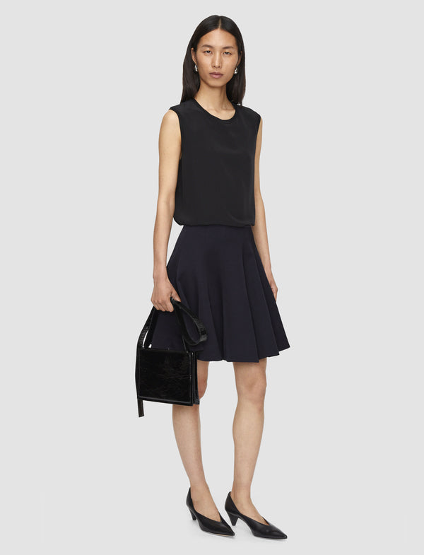 Joseph Becca Viscose Crepe Mini Skirt Navy