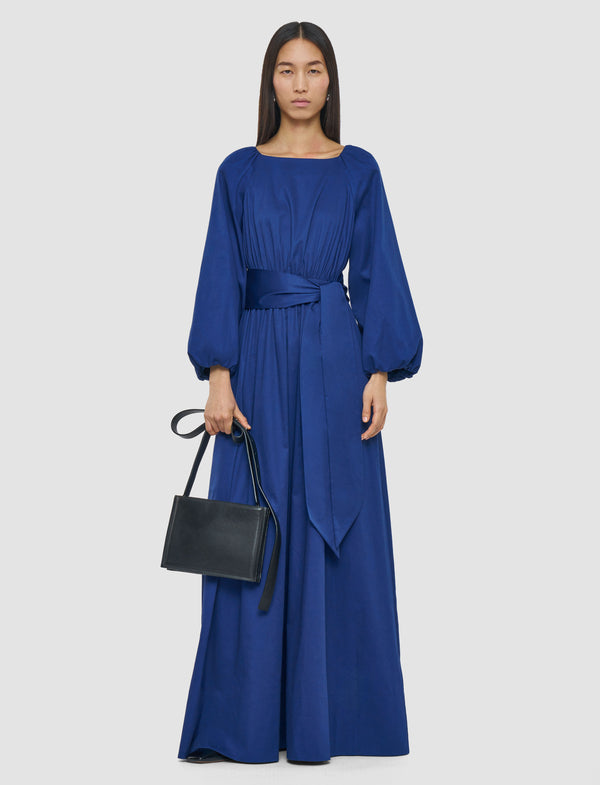 Joseph Bellan Cotton Sateen Dress Cobalt